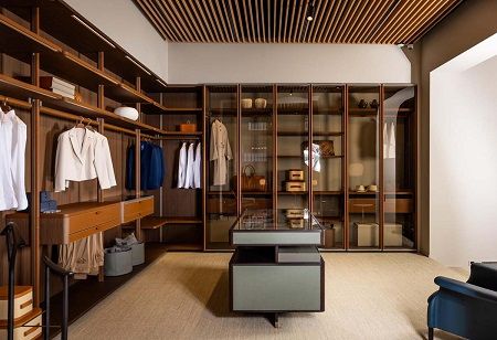 Poltrona Frau launches Dress Cove Night System, walk-in closet